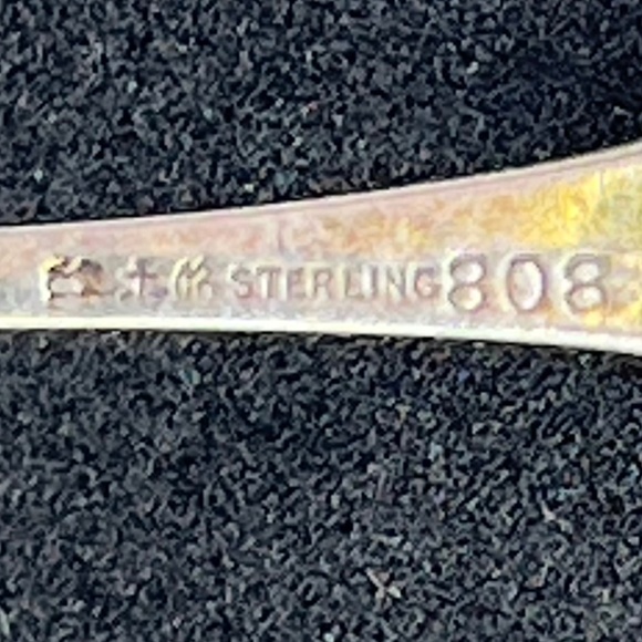 Antique, Gorham Silver Baby Spoon w/Flowers - Picture 5 of 7